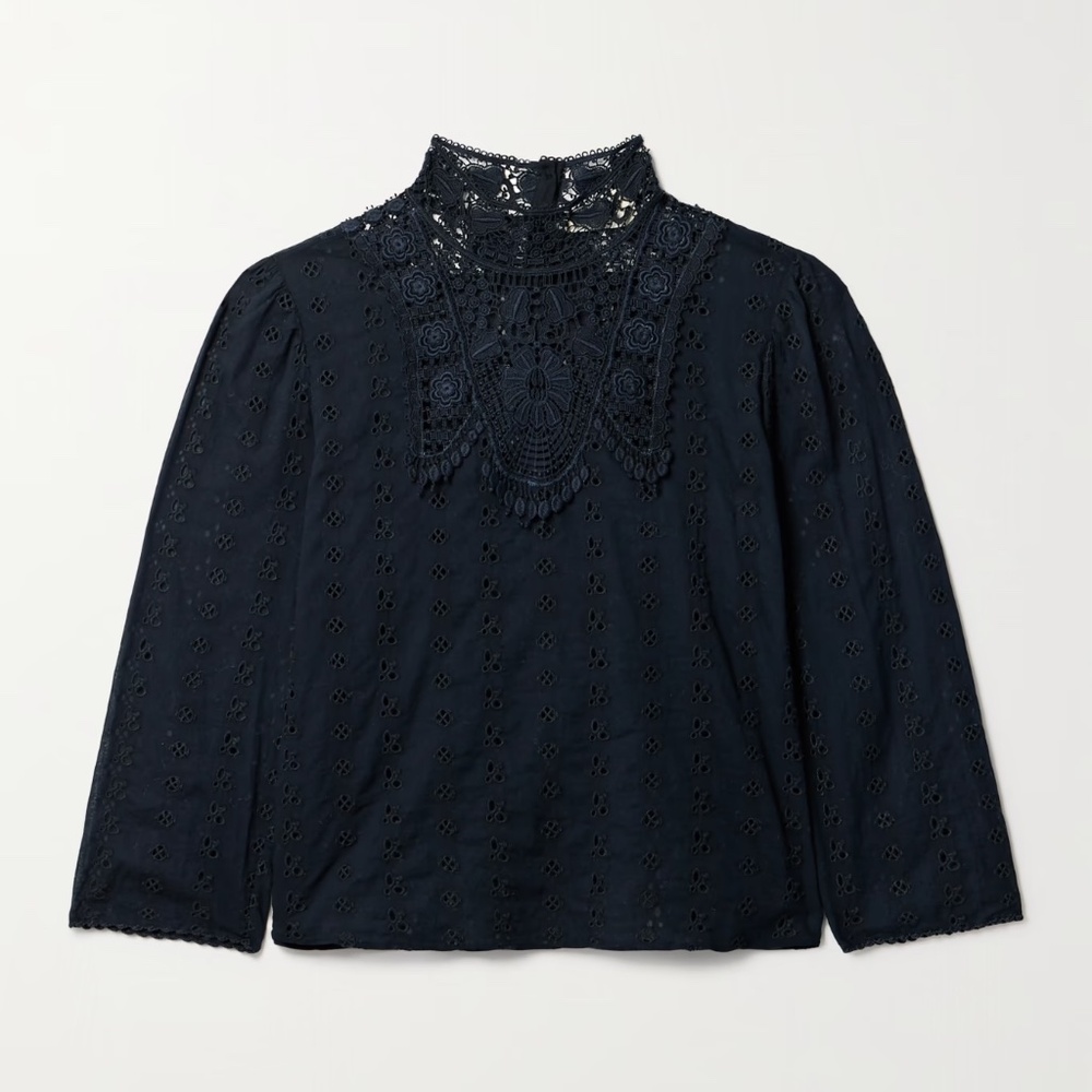Doen - Essie blouse - Small - Deep Navy - EUC